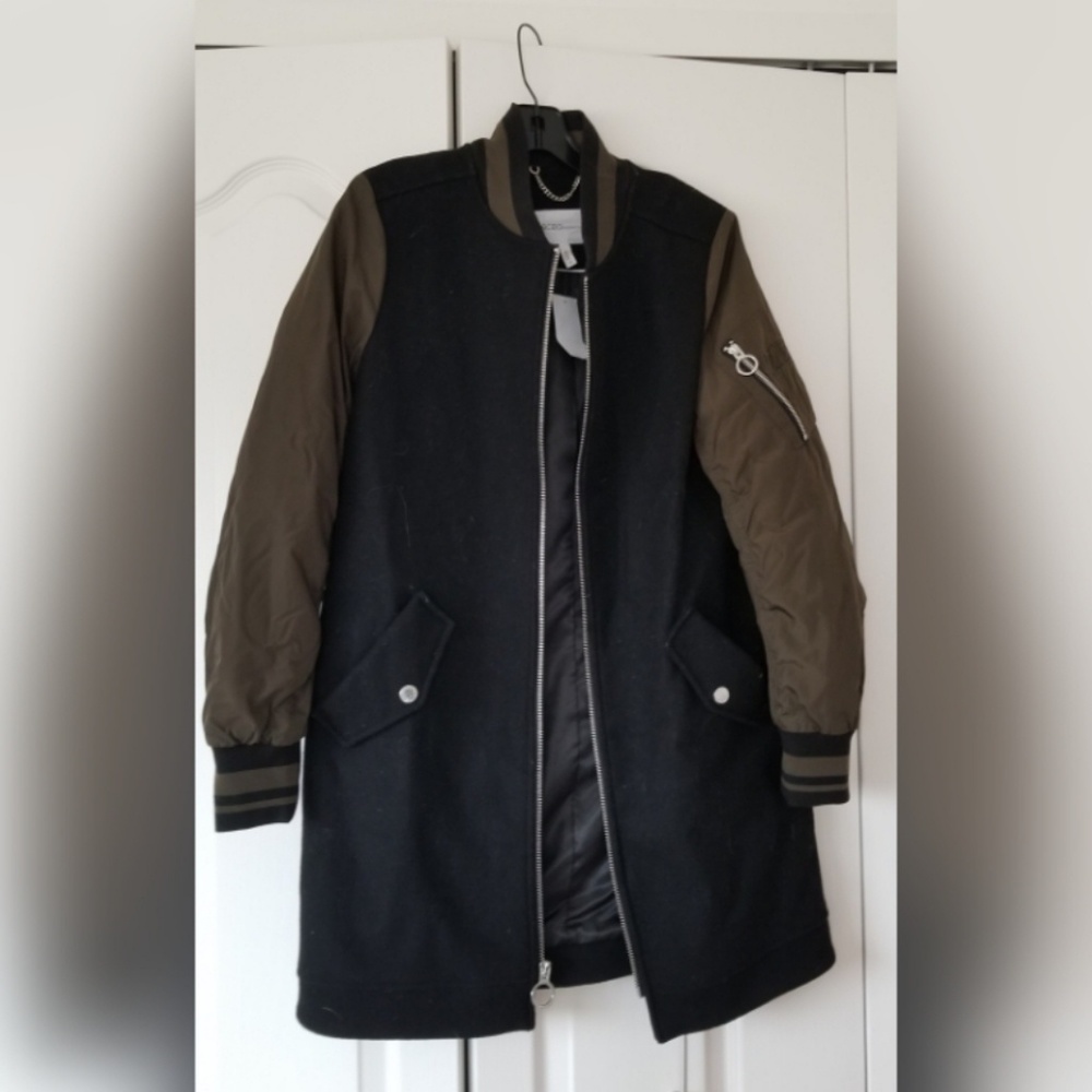 NWT BCBGeneration Varsity Bomber Long Coat Size M